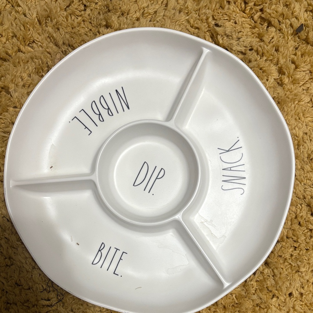 White Ceramic Snack Platter